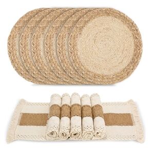 Natural Woven Bath Mat Set